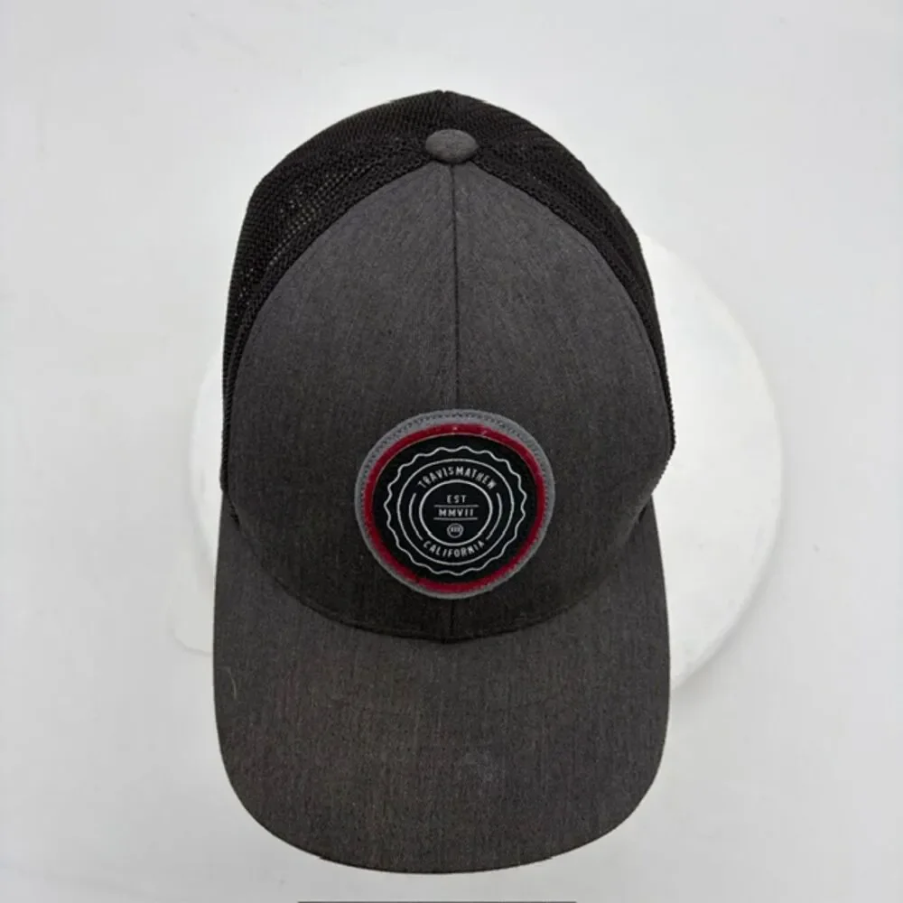 Travis Mathew “The Patch” Snap-back  Adjustable Hat Charcoal/Black 110 Flexfit